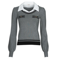 Clothing Women jumpers Morgan MACAO Grey / White / Black