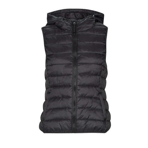 Clothing Women Duffel coats Only ONLNEWTAHOE HOOD WAISTCOAT OTW NOOS Black