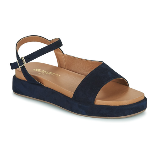 Shoes Women Sandals JB Martin LUCE Goat / Velvet / Marine