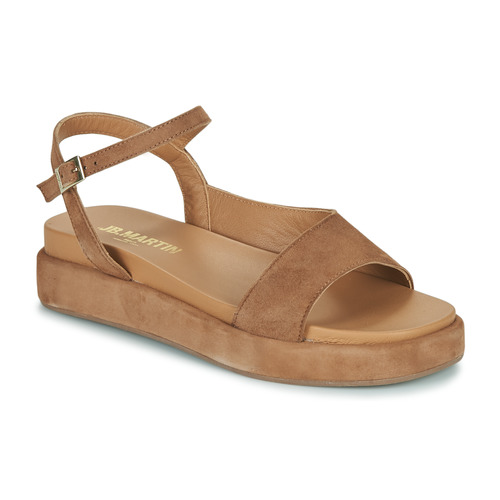 Shoes Women Sandals JB Martin LUCE Goat / Velvet / Camel