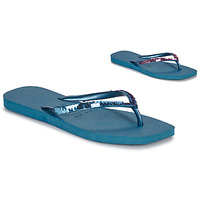 Shoes Women Flip flops Havaianas SLIM SQUARE MAGIC SEQUIN Marine