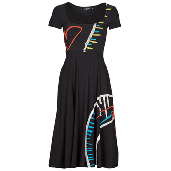 Clothing Women Long Dresses Desigual VEST_LISA Black