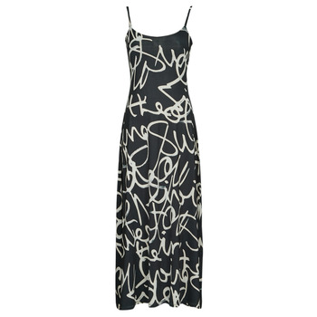 Clothing Women Long Dresses Desigual LETO Black / White