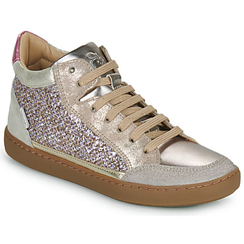 Shoes Girl High top trainers Shoo Pom PLAY CONNECT Beige / Gold