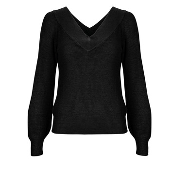 Clothing Women jumpers Vero Moda VMNEWLEXSUN LS DOUBLE V-NCK Black