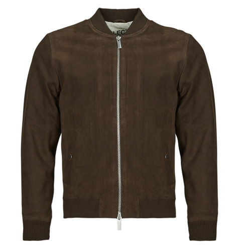 Clothing Men Blouses Selected SLHARCHIVE BOMBER SUEDE JKT NOOS Brown