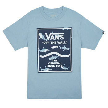 Clothing Boy short-sleeved t-shirts Vans PRINT BOX 2.0 Blue