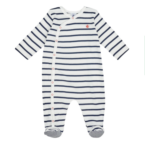 Clothing Children Sleepsuits Petit Bateau LUCHOTE Marine / White