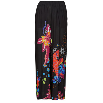 Clothing Women Wide leg / Harem trousers Desigual SWIM_JUNJLY_BOTTOM Black / Multicolour