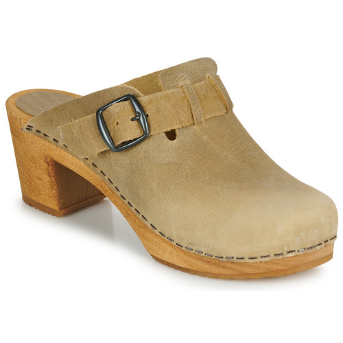 Shoes Women Clogs Sanita MALULO SQUARE OPEN Brown