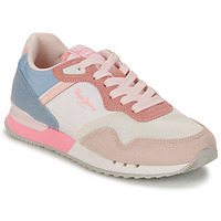 Shoes Girl Low top trainers Pepe jeans LONDON URBAN G Beige / White / Pink