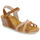 Shoes Women Sandals Dream in Green LORA Camel