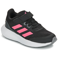 Shoes Girl Low top trainers Adidas Sportswear RUNFALCON 3.0 EL K Black / Pink