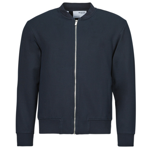 Clothing Men Blouses Selected SLHMACK SWEAT BOMBER Marine