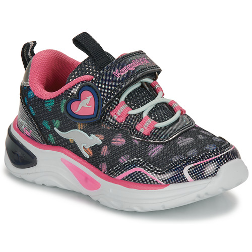 Shoes Girl Low top trainers Kangaroos K-SLG Lovin EV Marine / Pink