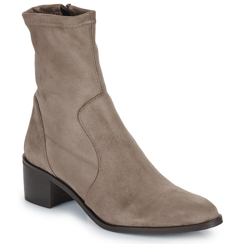 Shoes Women Mid boots JB Martin LOU Canvas / Suede / St / Taupe