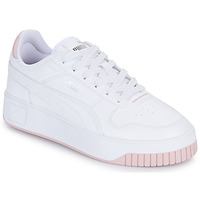 Shoes Girl Low top trainers Puma Carina Street Holo 2.0 Jr White / Pink