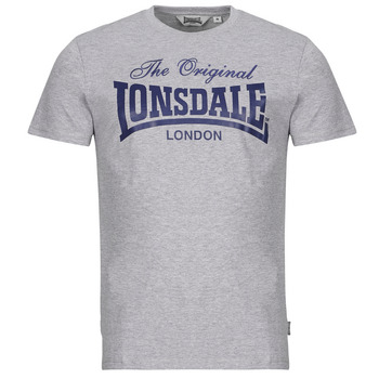 Clothing Men short-sleeved t-shirts Lonsdale COLSBROOKE Grey / Marine