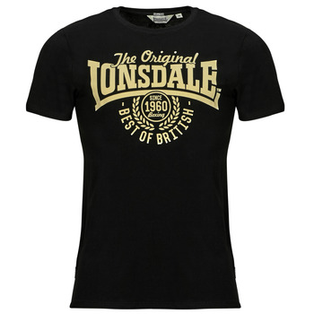 Clothing Men short-sleeved t-shirts Lonsdale BETHERSDEN Black / Beige