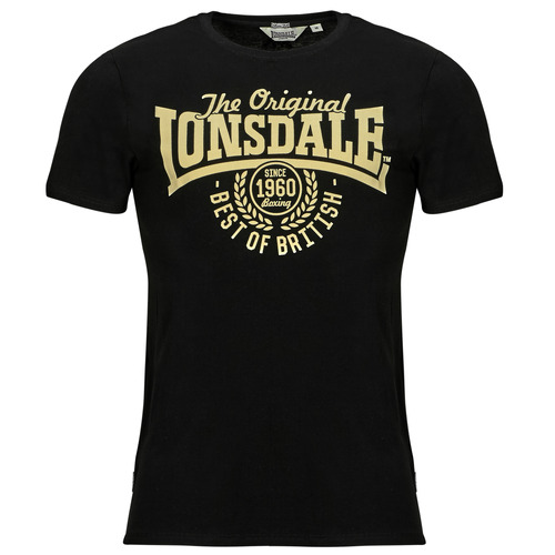 Clothing Men short-sleeved t-shirts Lonsdale BETHERSDEN Black / Beige