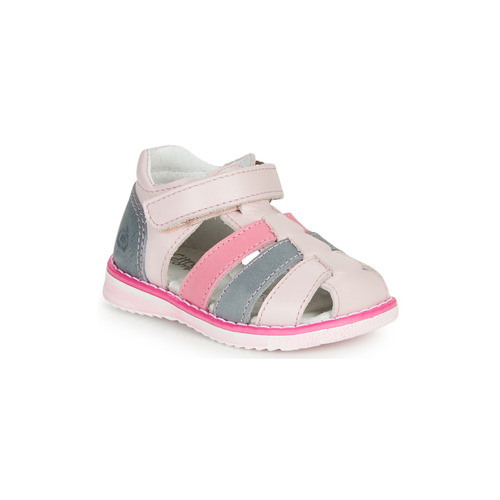 Shoes Girl Sandals Citrouille et Compagnie FRINOUI Pink / Blue / Clear / Fuschia