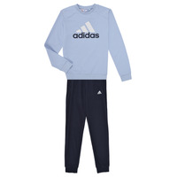 Clothing Boy Tracksuits Adidas Sportswear Essentials Big Logo French Terry Joggers Set Blue / White