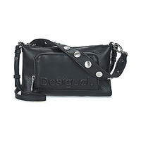 Bags Women Pouches / Clutches Desigual MONE HALF LOGO FW24 MONICA CONT Black