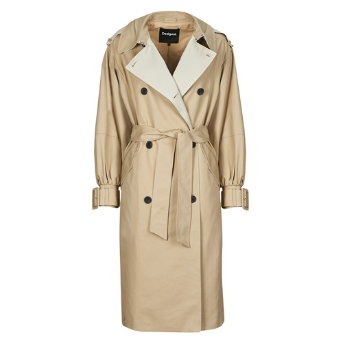 Clothing Women Trench coats Desigual CHAQ COLONIA Beige