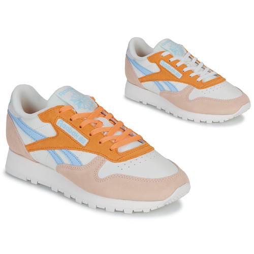 Shoes Women Low top trainers Reebok Classic CLASSIC LEATHER Orange / White