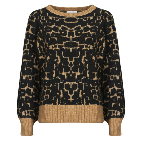 Clothing Women jumpers Vila VIALVA  Black / Brown