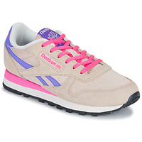 Shoes Girl Low top trainers Reebok Classic CLASSIC LEATHER Beige / Pink