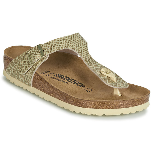 Schoenen Dames Teenslippers Birkenstock GIZEH Goud