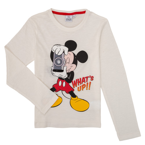 Textiel Jongens T-shirts met lange mouwen TEAM HEROES  MICKEY Wit