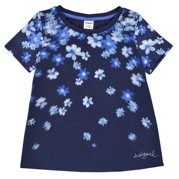 Textiel Meisjes T-shirts korte mouwen Desigual 21SGTK37-5000 Marine