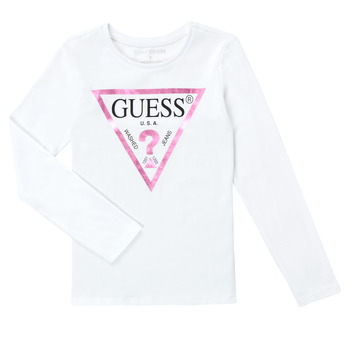 Textiel Meisjes T-shirts met lange mouwen Guess THOUSA Wit