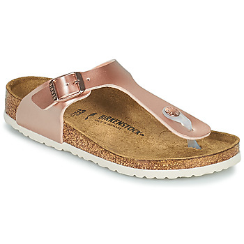 Schoenen Meisjes Teenslippers Birkenstock GIZEH Roze / Goud