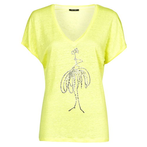 Textiel Dames T-shirts korte mouwen One Step MANON Geel