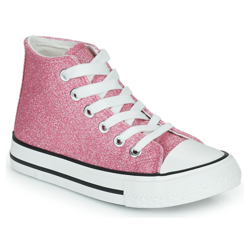 Schoenen Meisjes Hoge sneakers Citrouille et Compagnie OUTIL PAILLETTES Roze