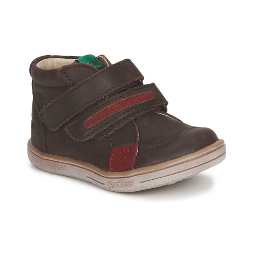 Schoenen Jongens Laarzen Kickers TAXI Bruin / Rood