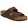 Schoenen Leren slippers Birkenstock ARIZONA LARGE FIT Bruin / Donker