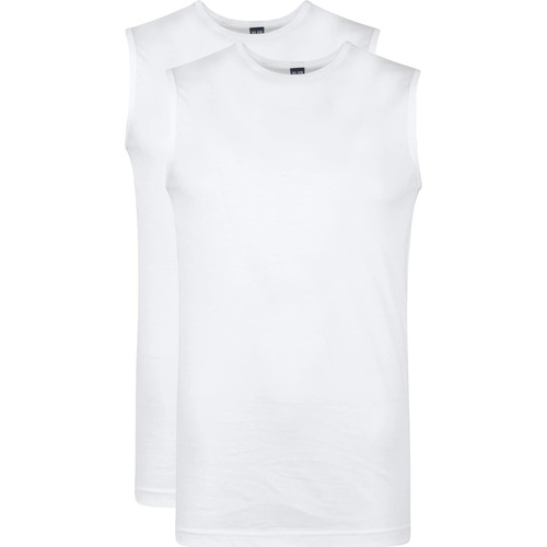 Textiel Heren T-shirts & Polo’s Alan Red T-Montana Singlet Mouwloos Wit (2-Pack) Wit