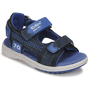 Schoenen Jongens Sandalen / Open schoenen Kickers PLANE Blauw / Grijs