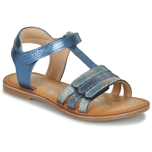 Schoenen Meisjes Sandalen / Open schoenen Kickers DIAMANTO Blauw