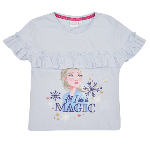 Textiel Meisjes T-shirts korte mouwen TEAM HEROES  T-SHIRT LA REINE DES NEIGES Blauw