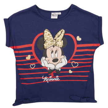 Textiel Meisjes T-shirts korte mouwen TEAM HEROES  T-SHIRT MINNIE Marine