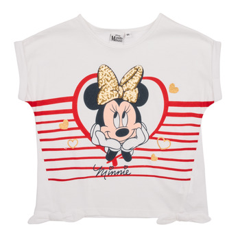 Textiel Meisjes T-shirts korte mouwen TEAM HEROES  T-SHIRT MINNIE Wit