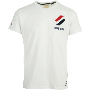 Textiel Heren T-shirts korte mouwen Superdry Sportstyle Chenille Tee Wit