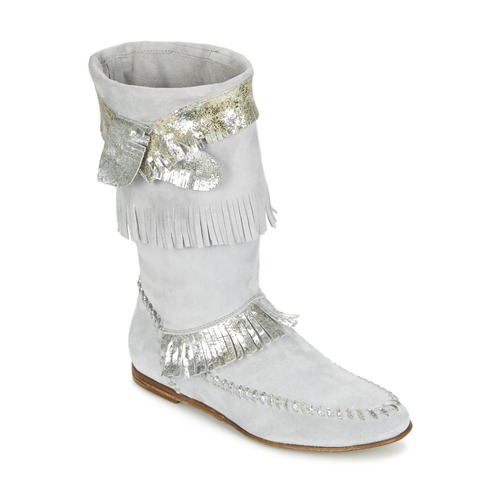 Schoenen Dames Hoge laarzen Now MATELI Grijs / Zilver