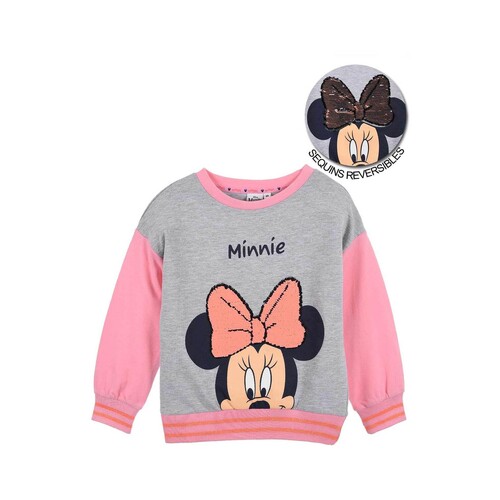 Textiel Meisjes Sweaters / Sweatshirts TEAM HEROES  SWEAT MINNIE MOUSE Roze / Grijs