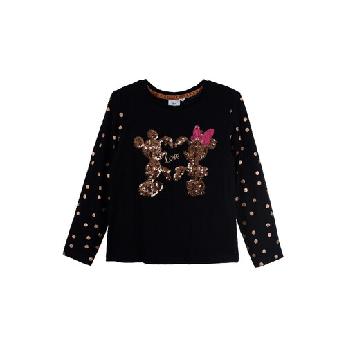 Textiel Meisjes T-shirts met lange mouwen TEAM HEROES  T SHIRT MINNIE MOUSE Zwart